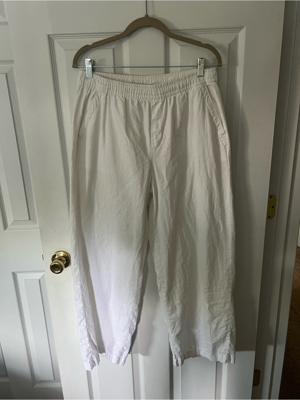 Old Navy White Wide-Leg Elastic-Waist Pants